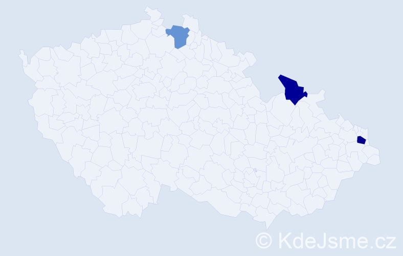 Příjmení: 'Nebúrka', počet výskytů 4 v celé ČR