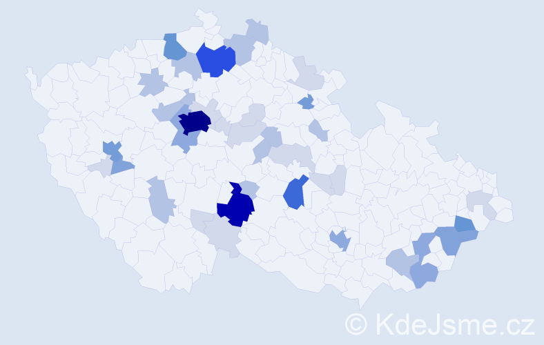Příjmení: 'Leška', počet výskytů 128 v celé ČR
