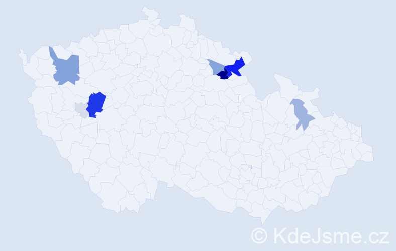 Příjmení: 'Andreovská', počet výskytů 21 v celé ČR
