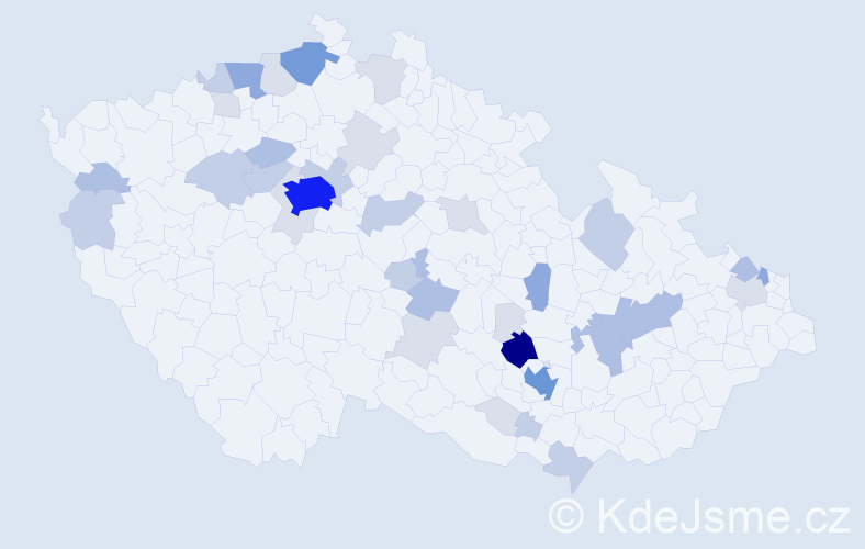 Příjmení: 'Babička', počet výskytů 113 v celé ČR