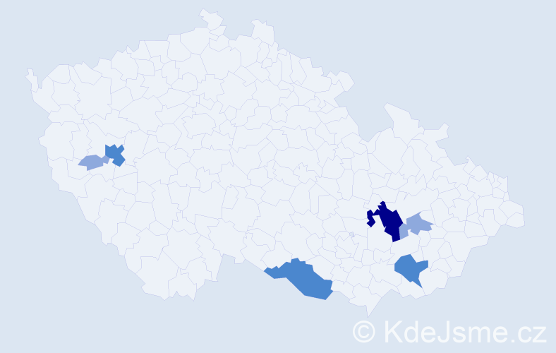 Příjmení: 'Cehelská', počet výskytů 13 v celé ČR