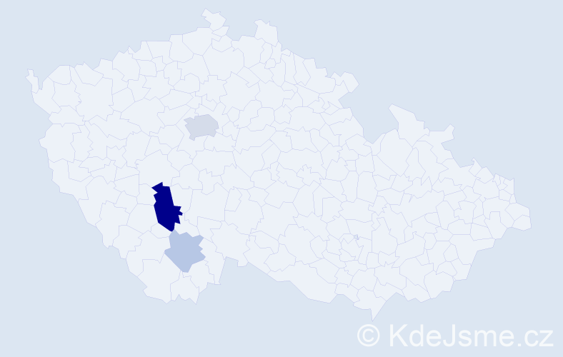 Příjmení: 'Kudweis', počet výskytů 8 v celé ČR