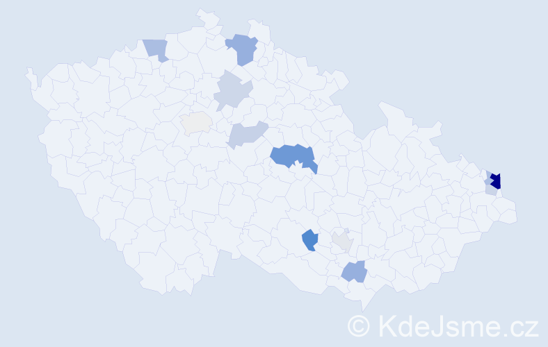 Příjmení: 'Witek', počet výskytů 28 v celé ČR