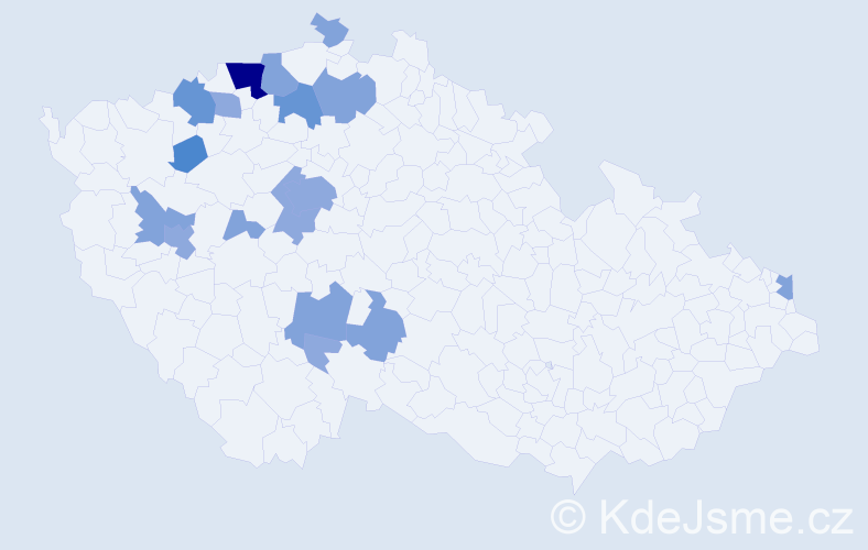 Příjmení: 'Tille', počet výskytů 39 v celé ČR