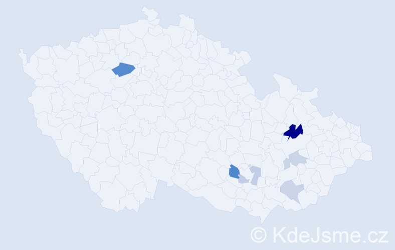 Příjmení: 'Paulec', počet výskytů 12 v celé ČR