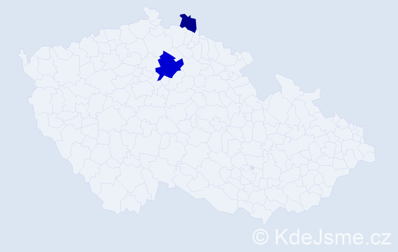 Příjmení: 'Žambera', počet výskytů 8 v celé ČR