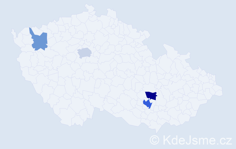 Příjmení: 'Purdjaková', počet výskytů 10 v celé ČR