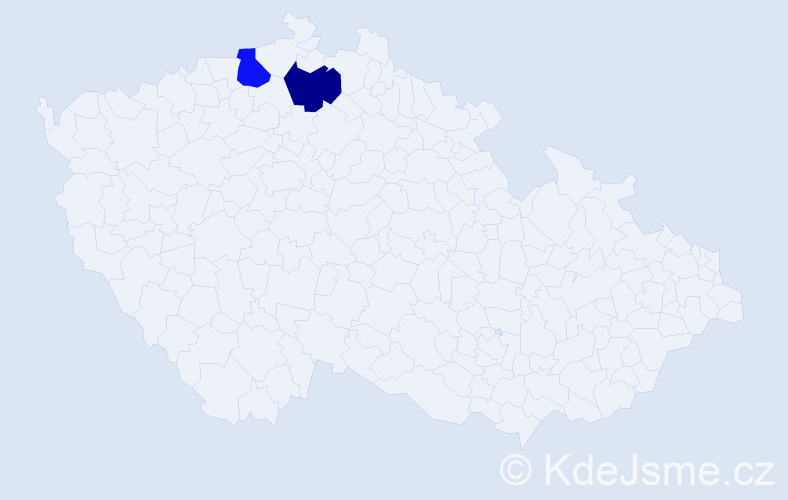 Příjmení: 'Kurtynecová', počet výskytů 2 v celé ČR