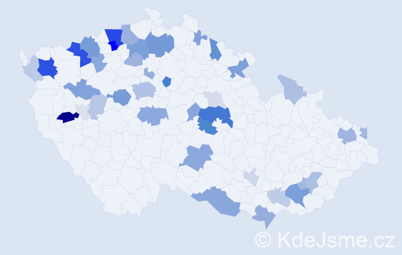 Příjmení: 'Oswald', počet výskytů 119 v celé ČR