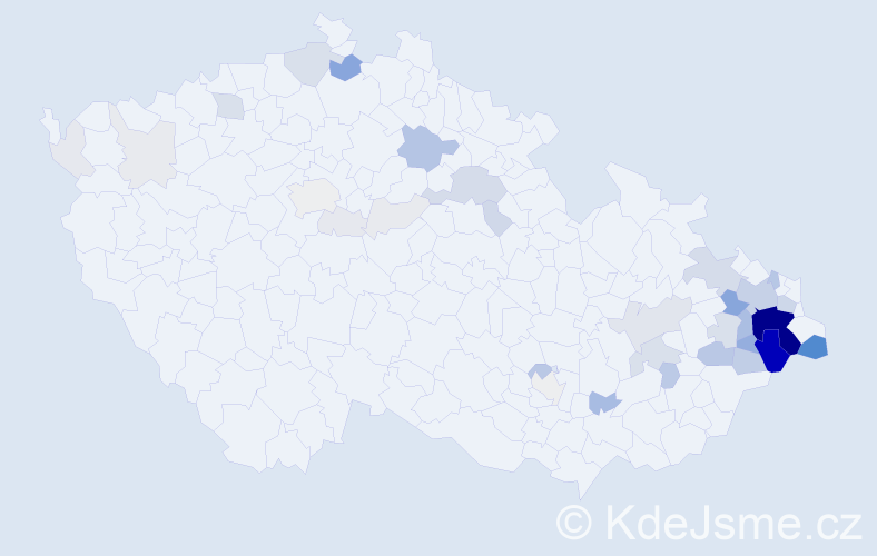 Příjmení: 'Chýlek', počet výskytů 193 v celé ČR