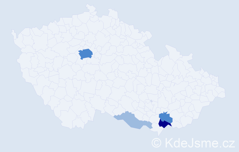 Příjmení: 'Baldriánová', počet výskytů 10 v celé ČR