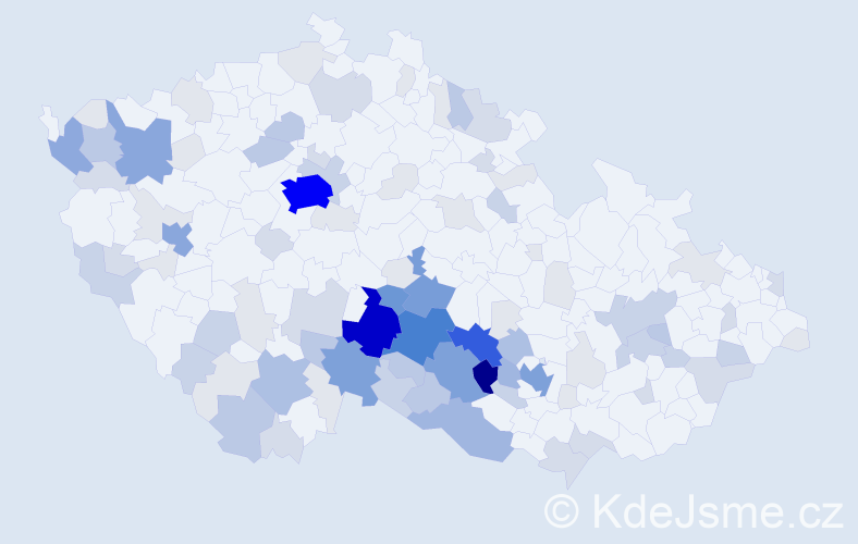 Příjmení: 'Chadim', počet výskytů 362 v celé ČR