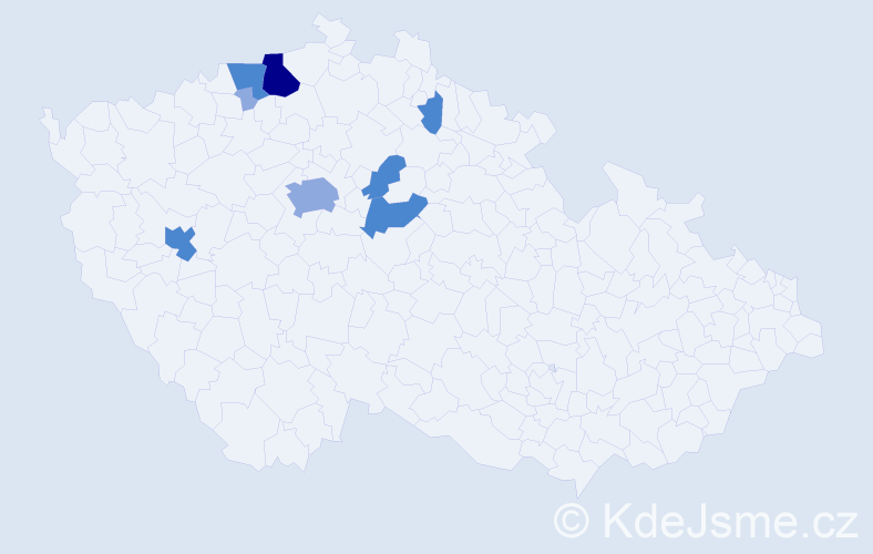 Příjmení: 'Gurguľ', počet výskytů 17 v celé ČR