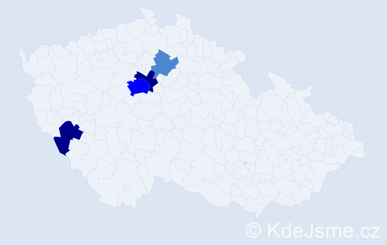 Příjmení: 'Dumitras', počet výskytů 9 v celé ČR