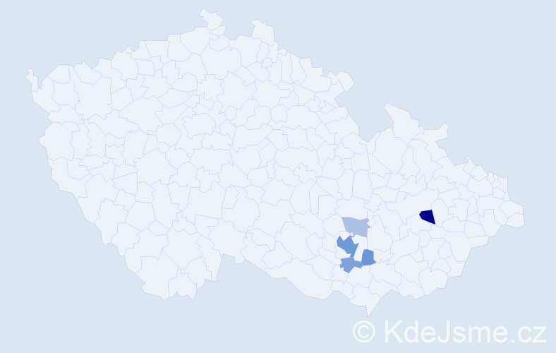 Příjmení: 'Waidhoferová', počet výskytů 15 v celé ČR