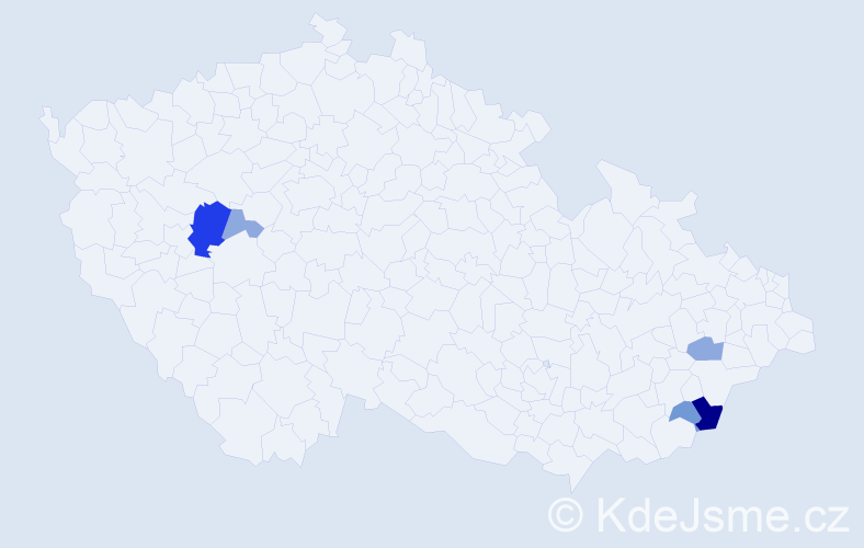 Příjmení: 'Repatá', počet výskytů 20 v celé ČR