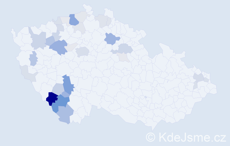 Příjmení: 'Bělecká', počet výskytů 95 v celé ČR