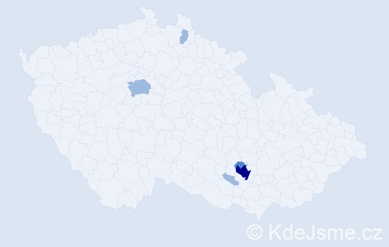 Příjmení: 'Pumpynets', počet výskytů 9 v celé ČR