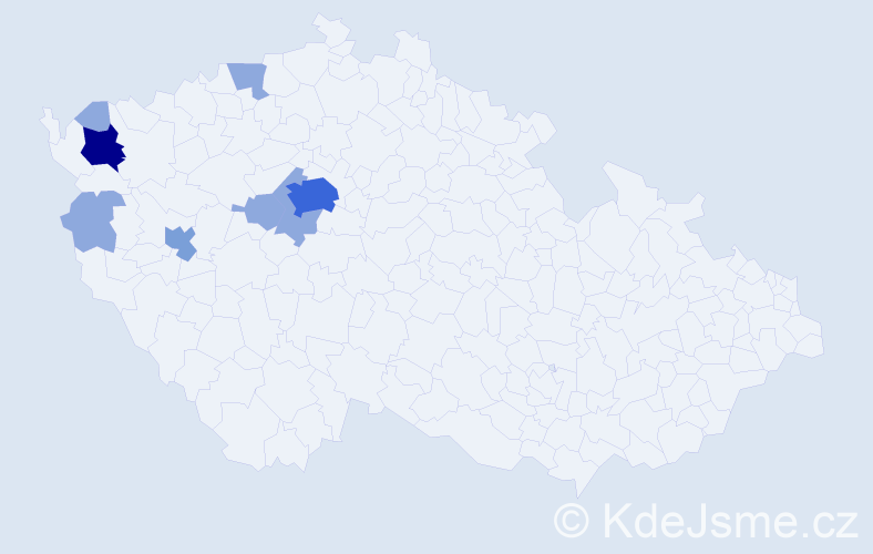 Příjmení: 'Todl', počet výskytů 18 v celé ČR