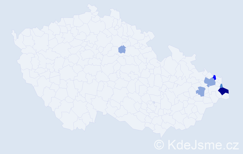 Příjmení: 'Fonš', počet výskytů 16 v celé ČR