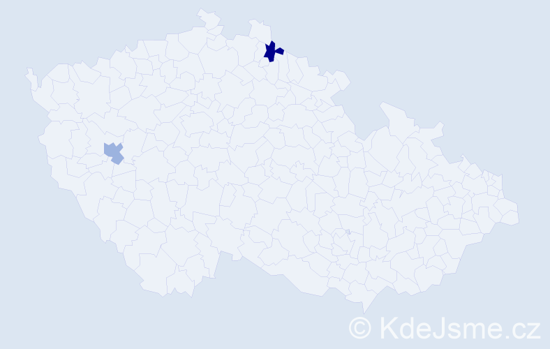 Příjmení: 'Feďo', počet výskytů 2 v celé ČR