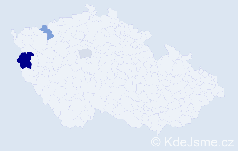 Příjmení: 'Moravcsíková', počet výskytů 7 v celé ČR