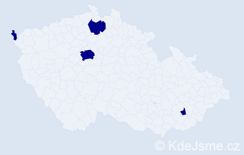 Příjmení: 'Ganbayar', počet výskytů 4 v celé ČR