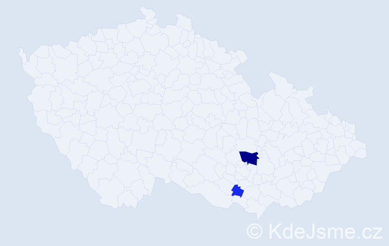 Příjmení: 'Klaibová', počet výskytů 7 v celé ČR