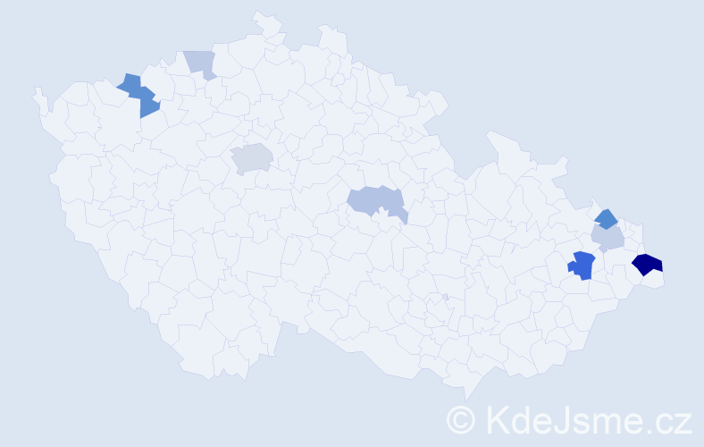 Příjmení: 'Kalinská', počet výskytů 21 v celé ČR