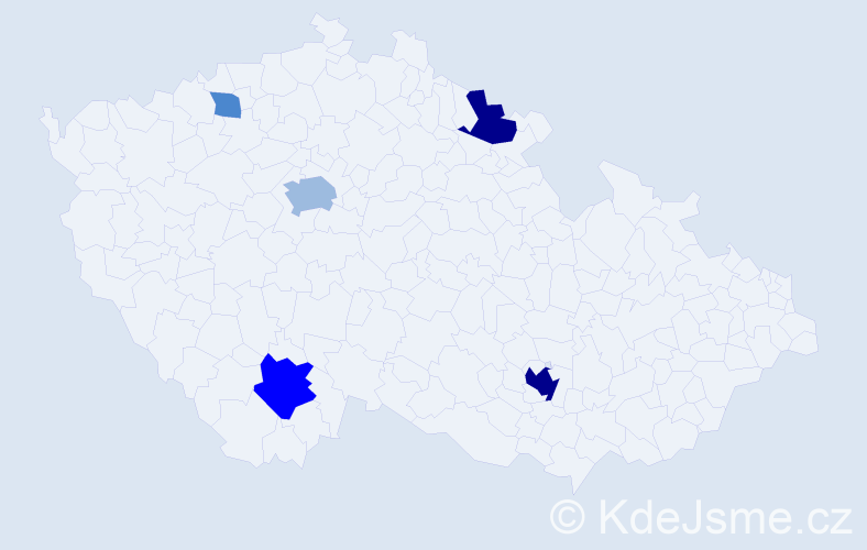 Příjmení: 'Lutter', počet výskytů 14 v celé ČR
