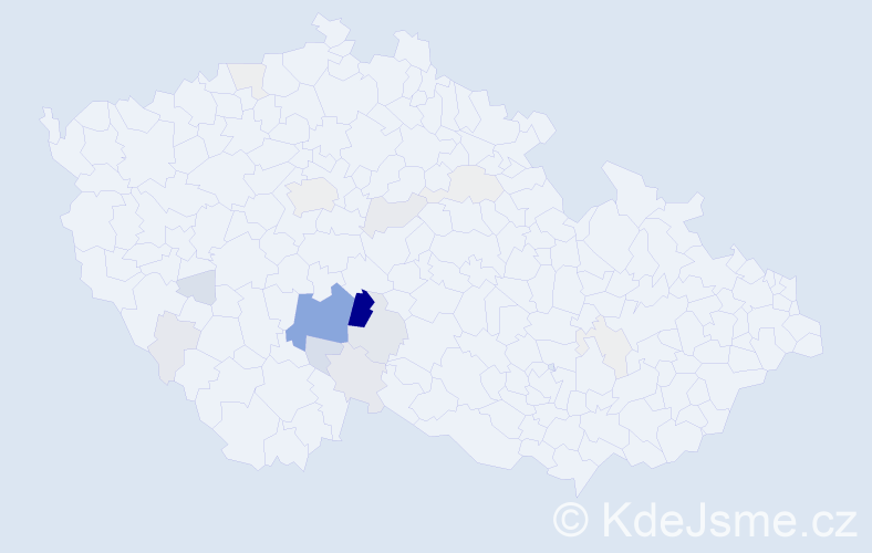 Příjmení: 'Krátoška', počet výskytů 66 v celé ČR