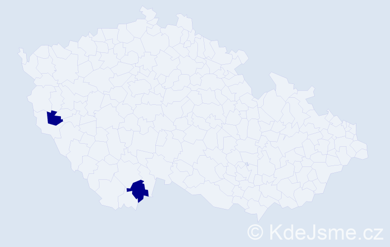 Příjmení: 'Koritáková', počet výskytů 2 v celé ČR