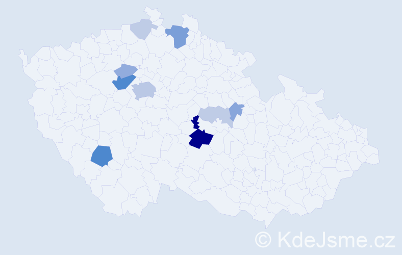 Příjmení: 'Krenk', počet výskytů 34 v celé ČR