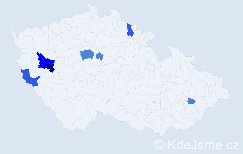 Příjmení: 'Rudlofová', počet výskytů 21 v celé ČR