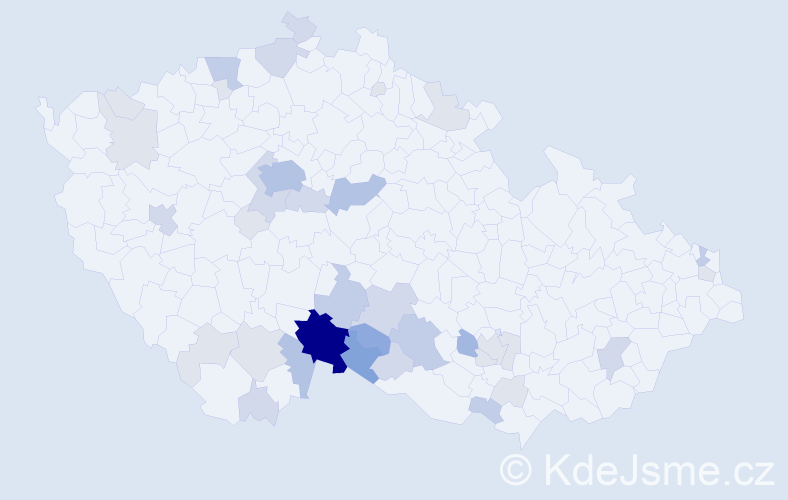 Příjmení: 'Plucarová', počet výskytů 108 v celé ČR