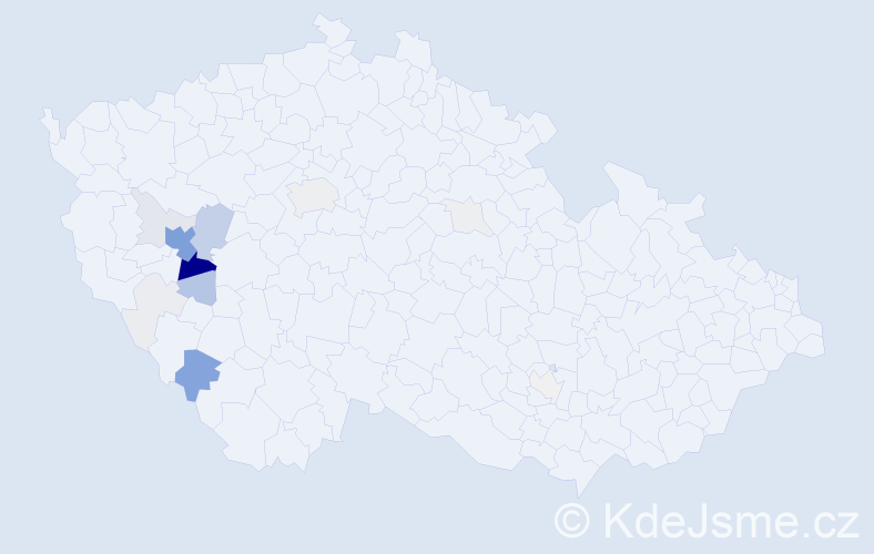 Příjmení: 'Krňoul', počet výskytů 90 v celé ČR