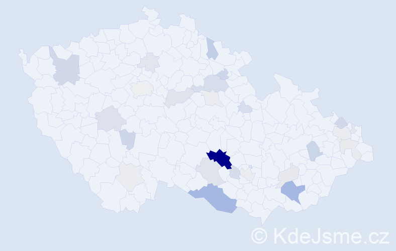 Příjmení: 'Pólová', počet výskytů 82 v celé ČR