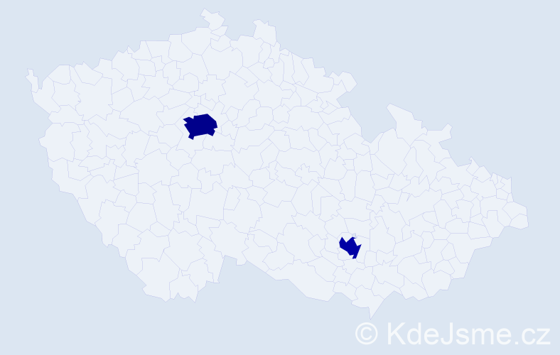 Příjmení: 'Kasimírová', počet výskytů 4 v celé ČR