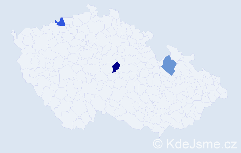 Příjmení: 'Millsová', počet výskytů 3 v celé ČR