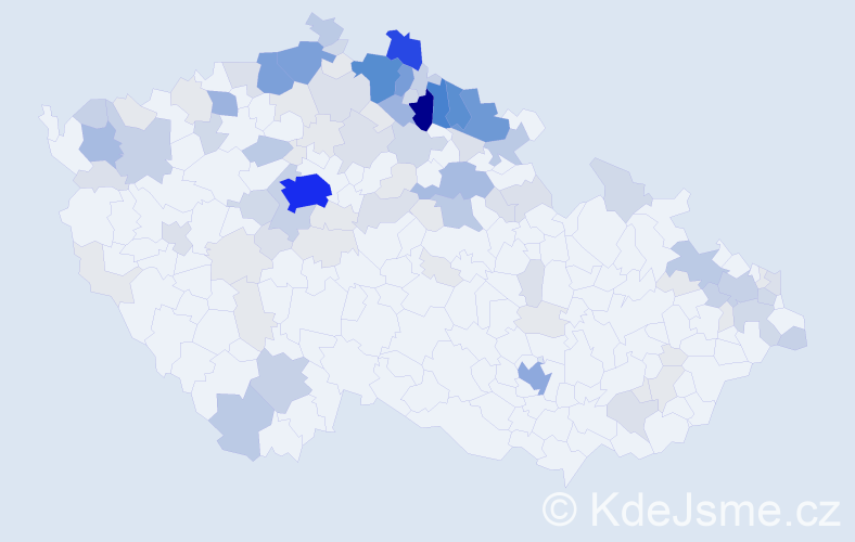 Příjmení: 'Farská', počet výskytů 404 v celé ČR