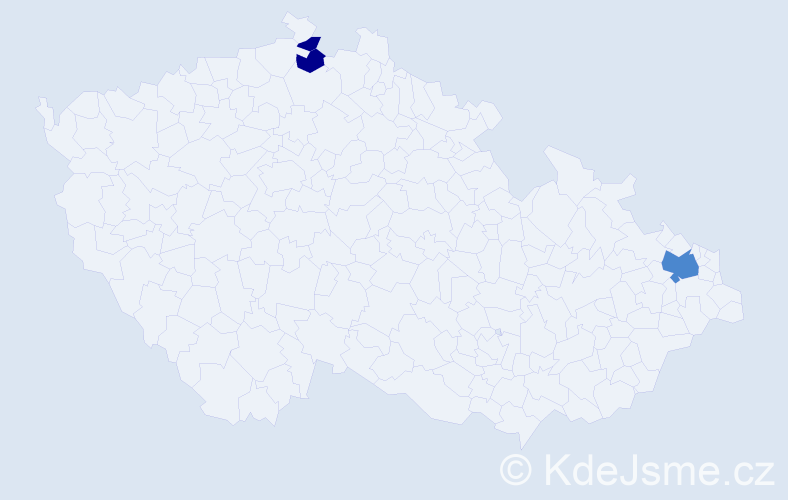 Příjmení: 'Szurdiová', počet výskytů 7 v celé ČR