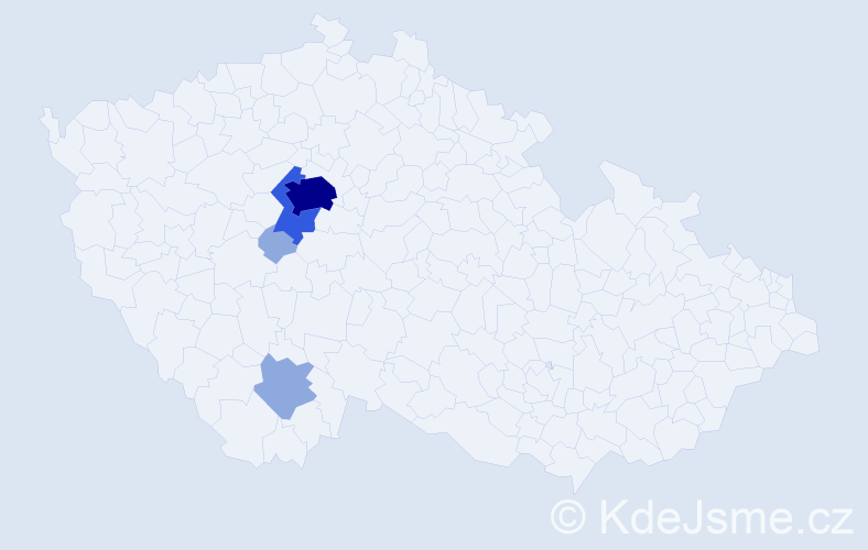 Příjmení: 'Kadyrov', počet výskytů 10 v celé ČR
