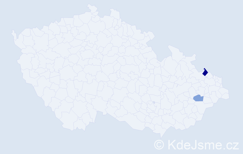 Příjmení: 'Capeková', počet výskytů 3 v celé ČR