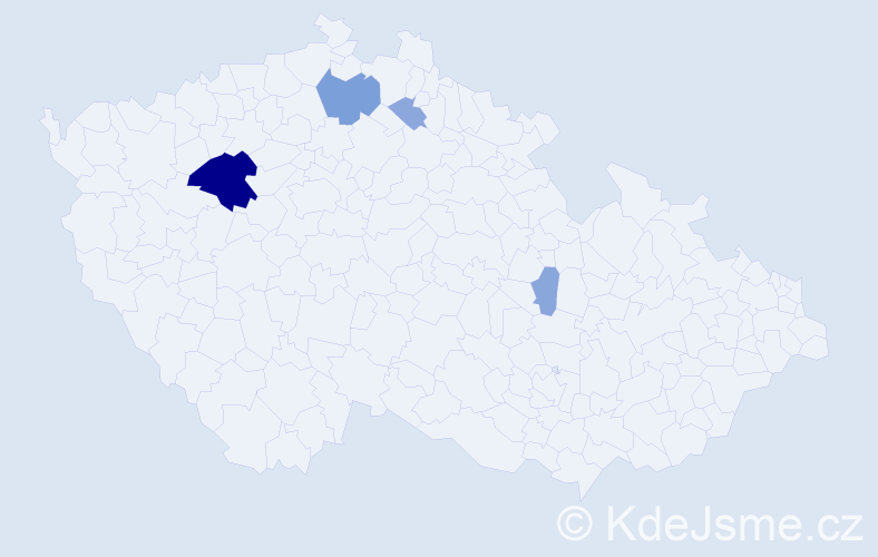 Příjmení: 'Kukyová', počet výskytů 13 v celé ČR