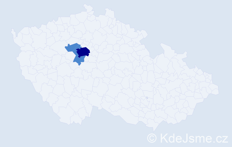 Příjmení: 'Štecingerová', počet výskytů 5 v celé ČR