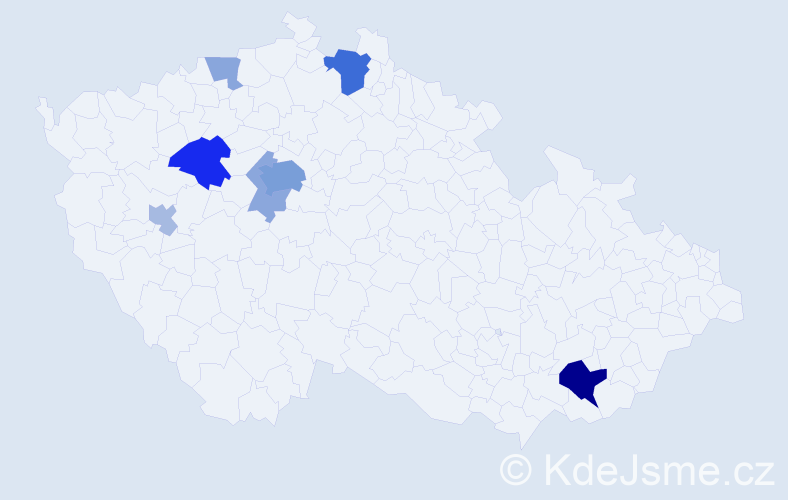 Příjmení: 'Stričko', počet výskytů 22 v celé ČR