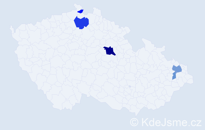 Příjmení: 'Kurdzielová', počet výskytů 15 v celé ČR