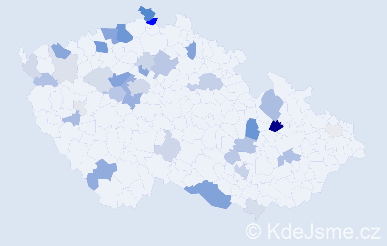 Příjmení: 'Kessler', počet výskytů 116 v celé ČR