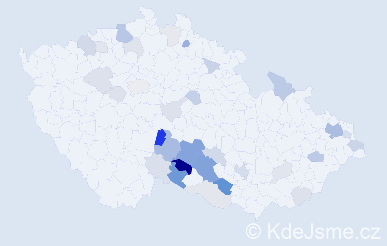 Příjmení: 'Netoličková', počet výskytů 88 v celé ČR