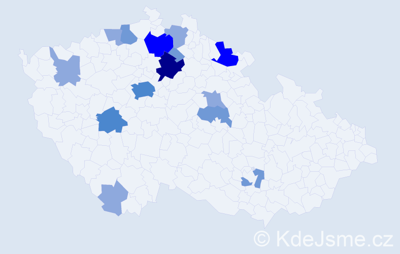 Příjmení: 'Badalec', počet výskytů 33 v celé ČR